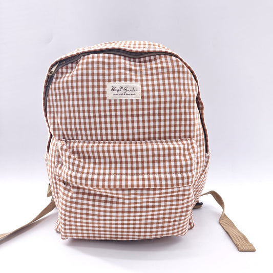 Bags Garden mochila Mochila maxi algodon Vichy Toffee Bags Garden Bags Garden