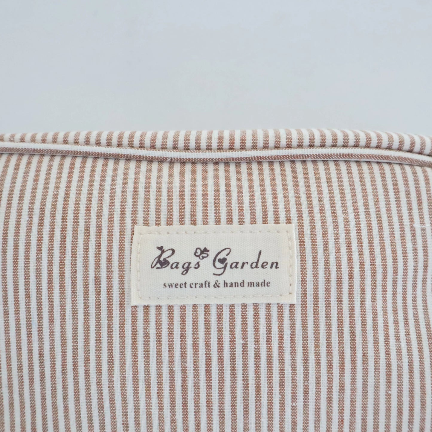 Bags Garden bolso de mano Neceser algodón Rayas Beige Bags Garden Bags Garden