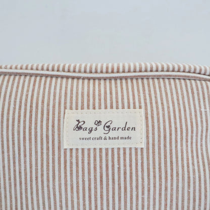 Bags Garden bolso de mano Neceser algodón Rayas Beige Bags Garden Bags Garden