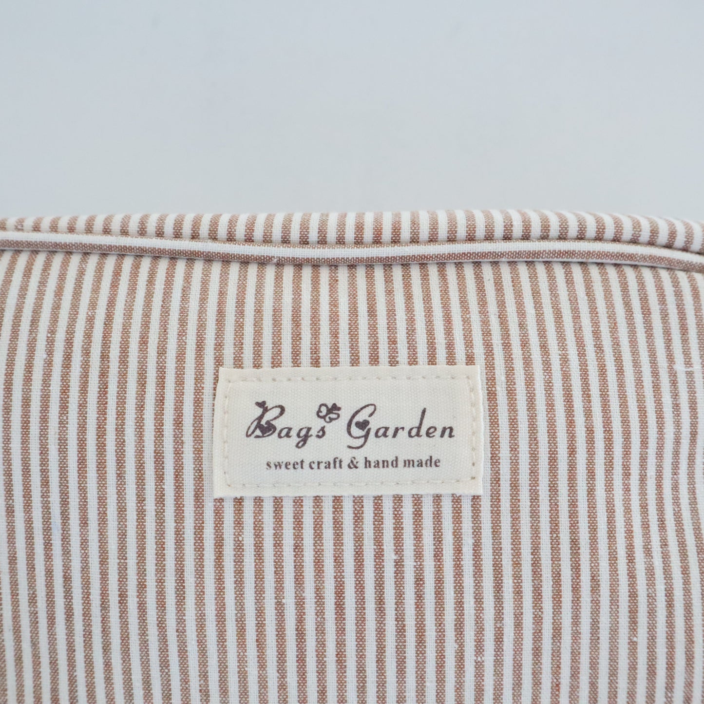 Bags Garden bolso de mano Neceser algodón Rayas Beige Bags Garden Bags Garden