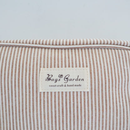 Bags Garden bolso de mano Neceser algodón Rayas Beige Bags Garden Bags Garden