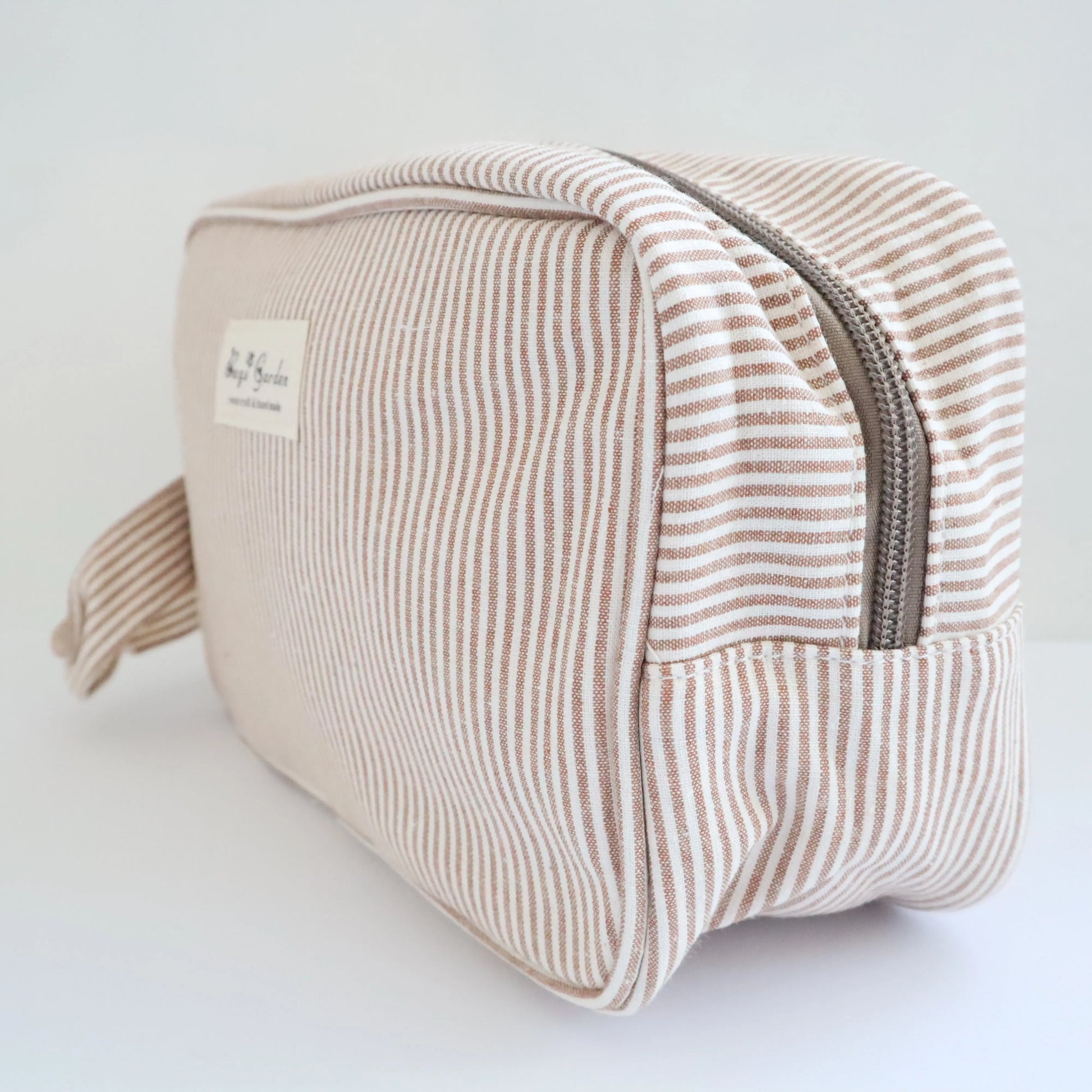 Bags Garden bolso de mano Neceser algodón Rayas Beige Bags Garden Bags Garden