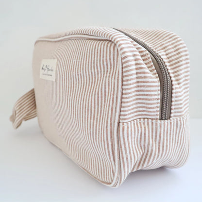 Bags Garden bolso de mano Neceser algodón Rayas Beige Bags Garden Bags Garden