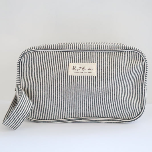 Bags Garden bolso de mano Neceser algodón Rayas Negro Bags Garden Bags Garden