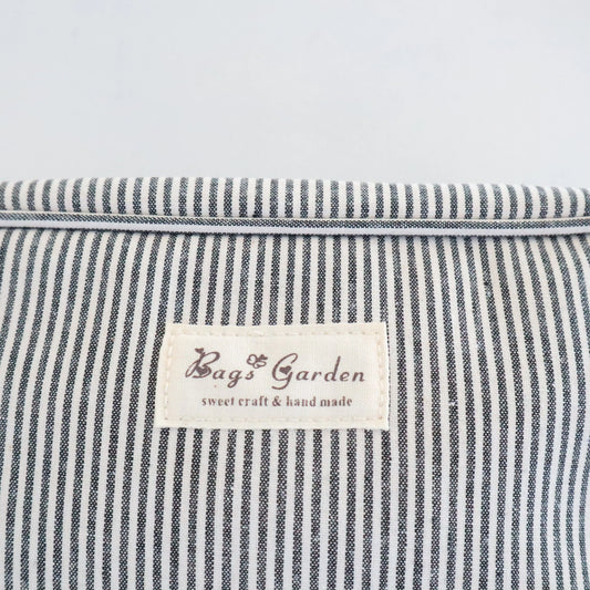 Bags Garden bolso de mano Neceser algodón Rayas Negro Bags Garden Bags Garden