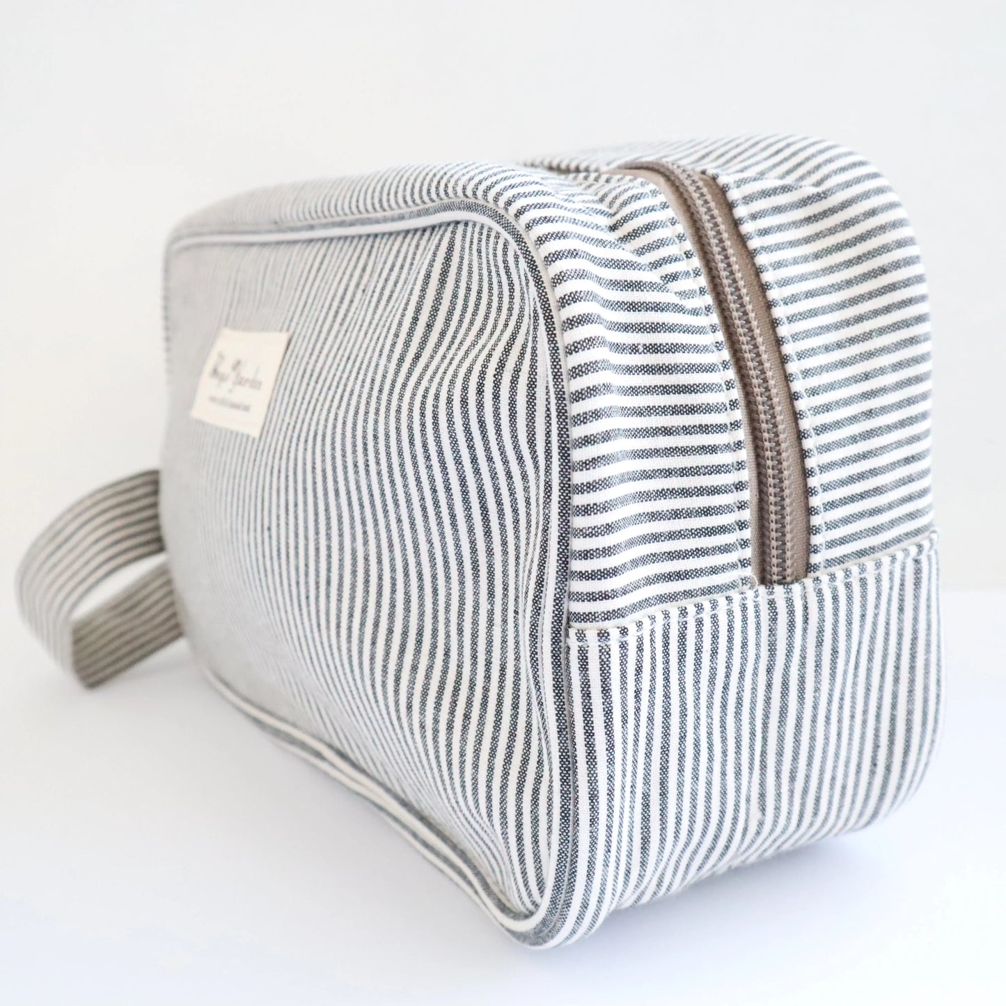 Bags Garden bolso de mano Neceser algodón Rayas Negro Bags Garden Bags Garden