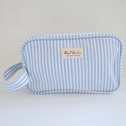Bags Garden bolso de mano Neceser algodón Rayas ancha Azulado Bags Garden Bags Garden
