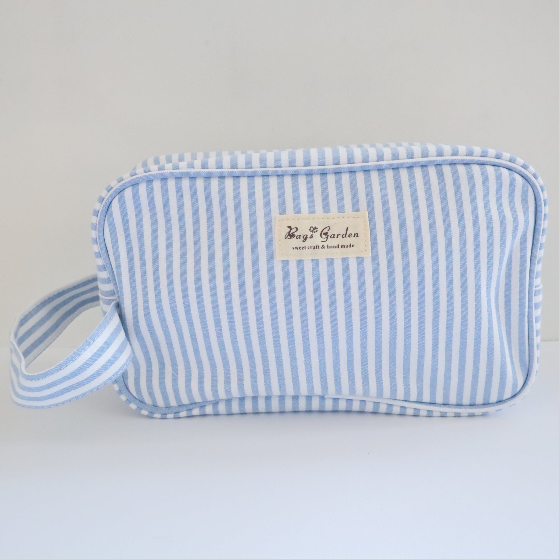 Bags Garden bolso de mano Neceser algodón Rayas ancha Azulado Bags Garden Bags Garden