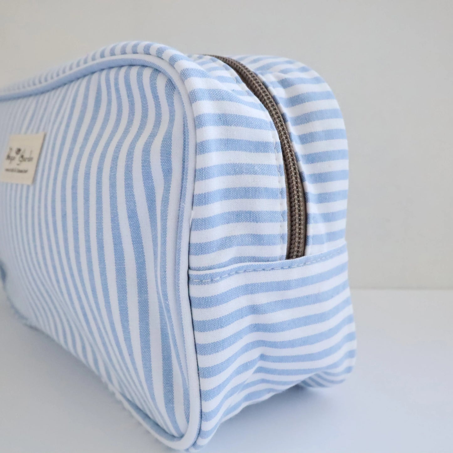 Bags Garden bolso de mano Neceser algodón Rayas ancha Azulado Bags Garden Bags Garden