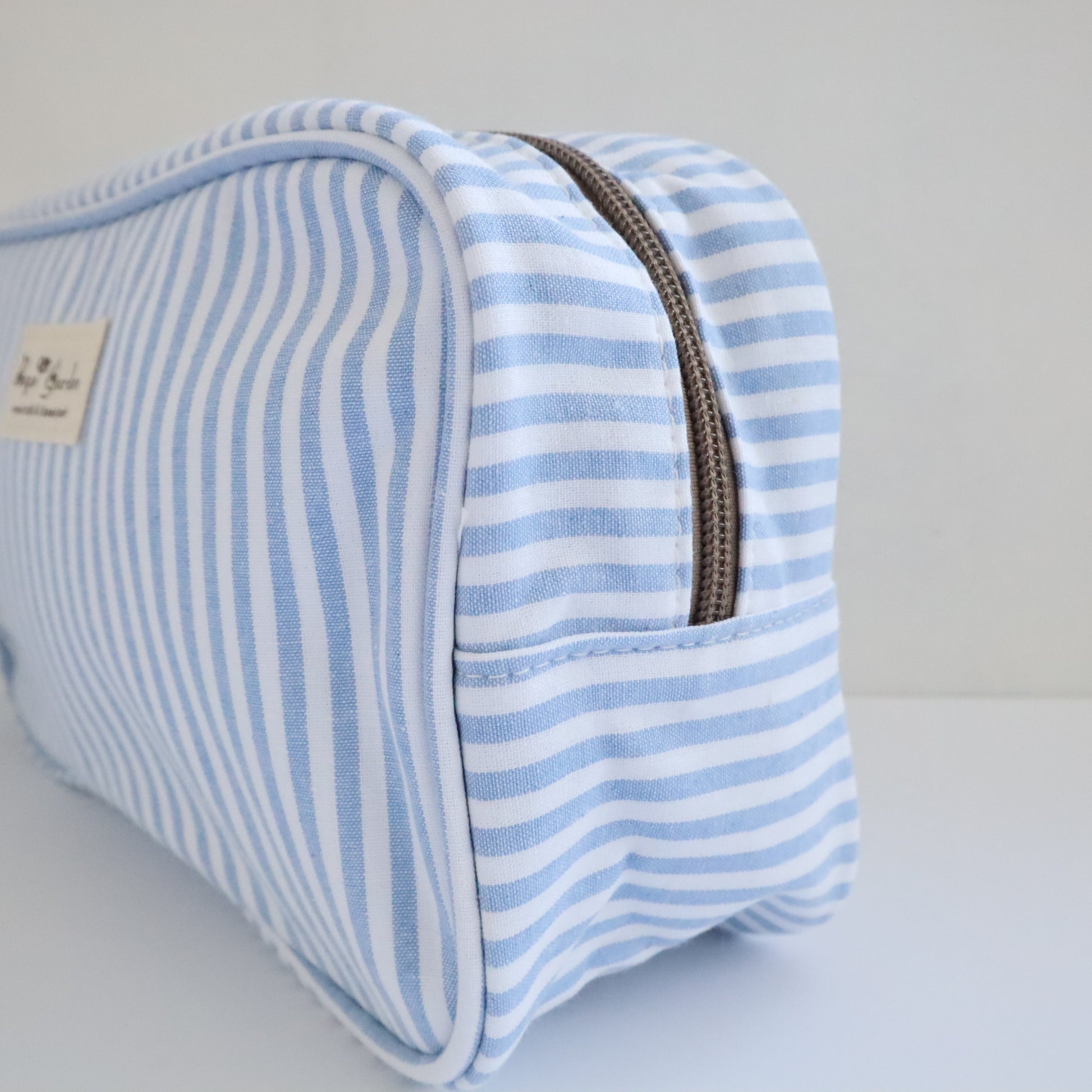 Bags Garden bolso de mano Neceser algodón Rayas ancha Azulado Bags Garden Bags Garden