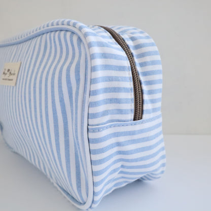 Bags Garden bolso de mano Neceser algodón Rayas ancha Azulado Bags Garden Bags Garden