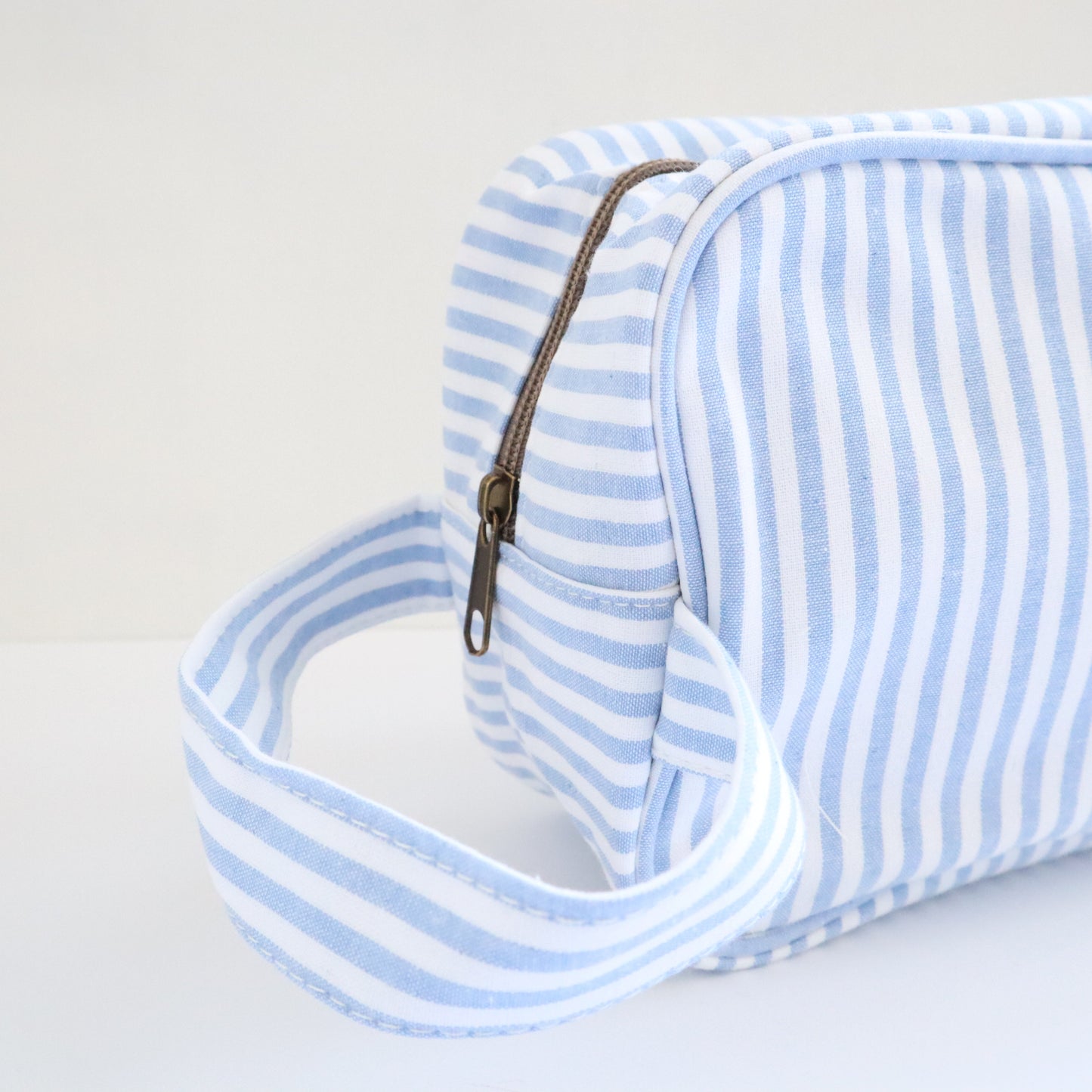 Bags Garden bolso de mano Neceser algodón Rayas ancha Azulado Bags Garden Bags Garden