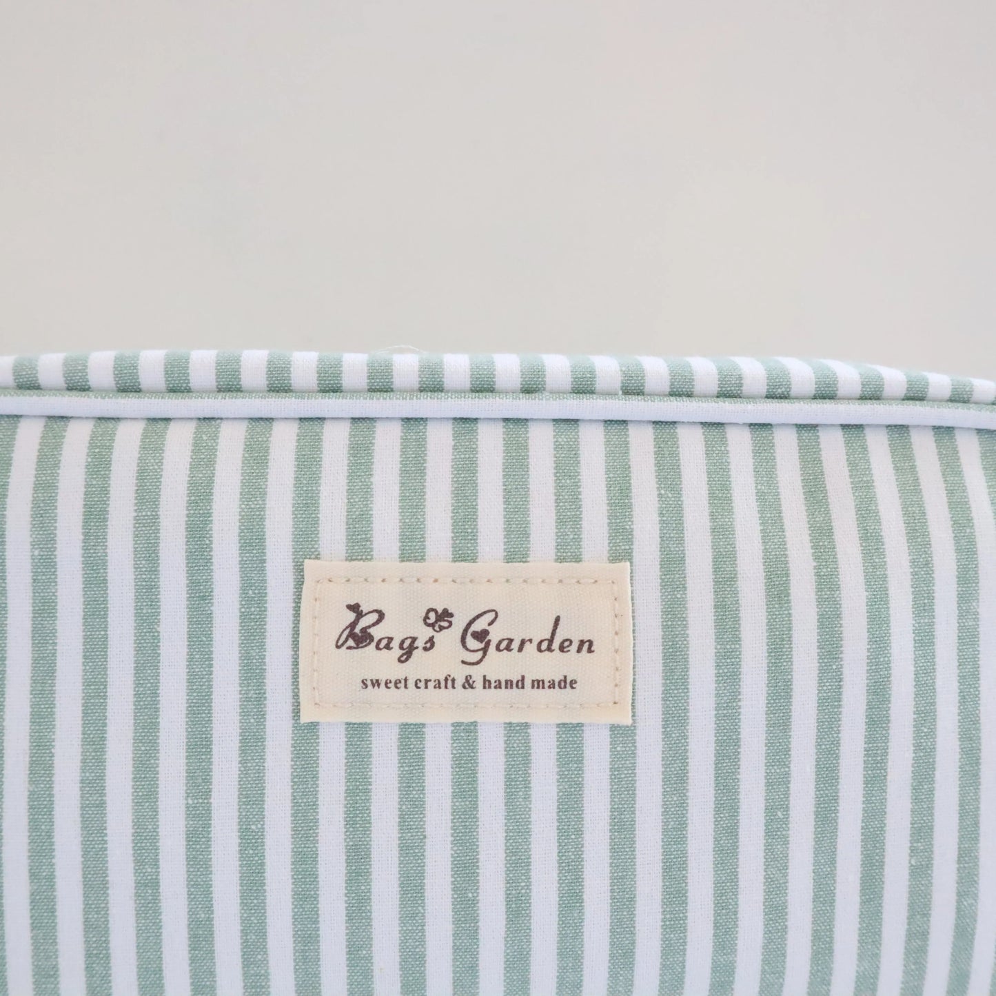 Bags Garden bolso de mano Neceser algodón Rayas ancha Mint Bags Garden Bags Garden