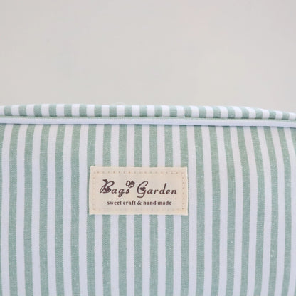 Bags Garden bolso de mano Neceser algodón Rayas ancha Mint Bags Garden Bags Garden
