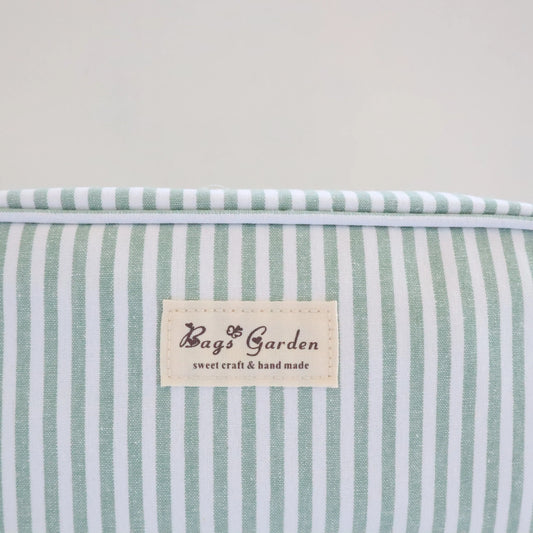 Bags Garden bolso de mano Neceser algodón Rayas ancha Mint Bags Garden Bags Garden