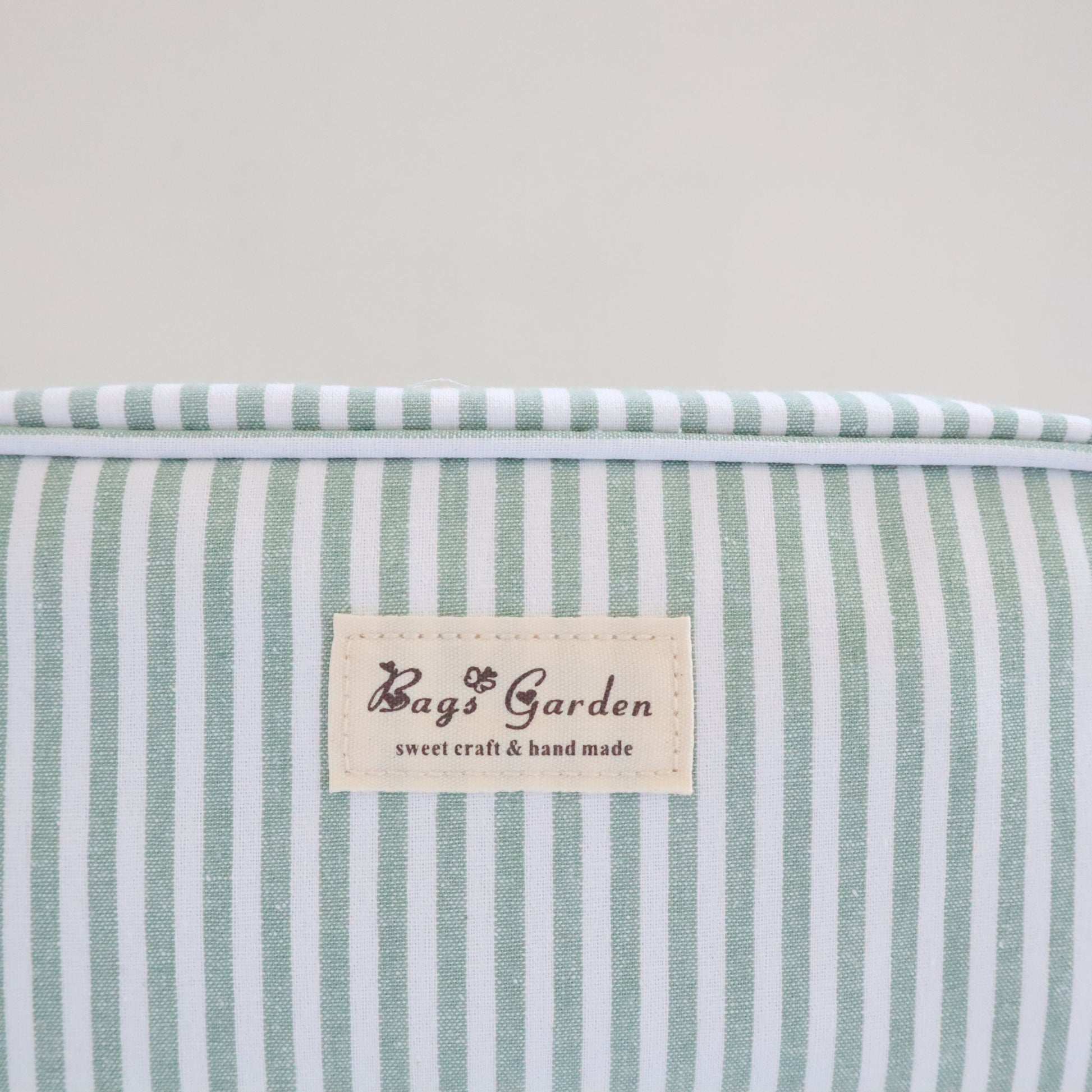 Bags Garden bolso de mano Neceser algodón Rayas ancha Mint Bags Garden Bags Garden