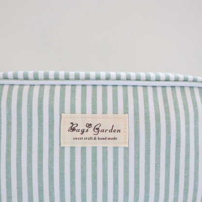 Bags Garden bolso de mano Neceser algodón Rayas ancha Mint Bags Garden Bags Garden