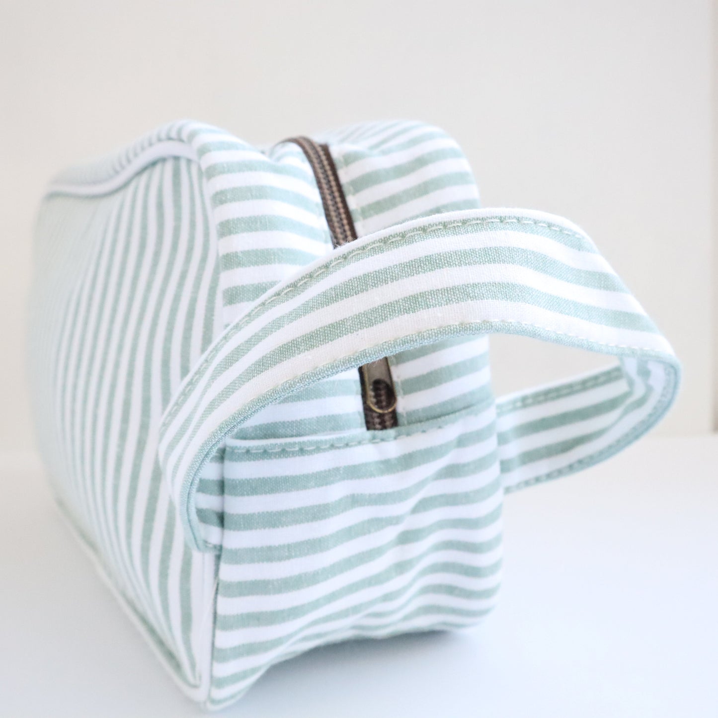 Bags Garden bolso de mano Neceser algodón Rayas ancha Mint Bags Garden Bags Garden