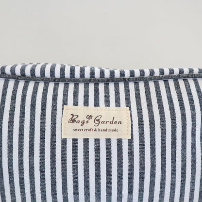 Bags Garden bolso de mano Neceser algodón Rayas ancha Negro Bags Garden Bags Garden