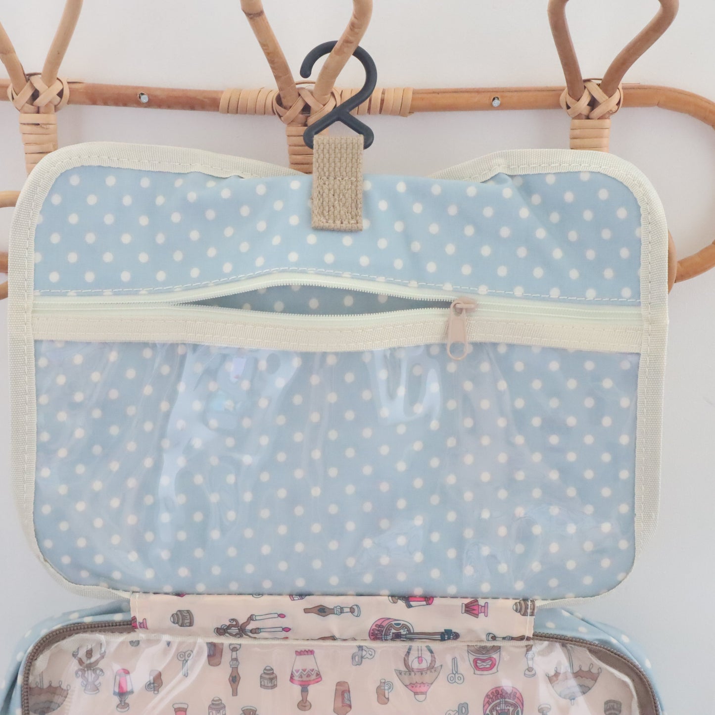 Bags Garden bolso de mano Neceser compartimentos waterproof Lunares Azulado Bags Garden Bags Garden