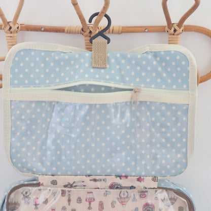 Bags Garden bolso de mano Neceser compartimentos waterproof Lunares Azulado Bags Garden Bags Garden