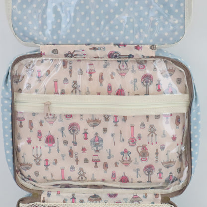 Bags Garden bolso de mano Neceser compartimentos waterproof Lunares Azulado Bags Garden Bags Garden