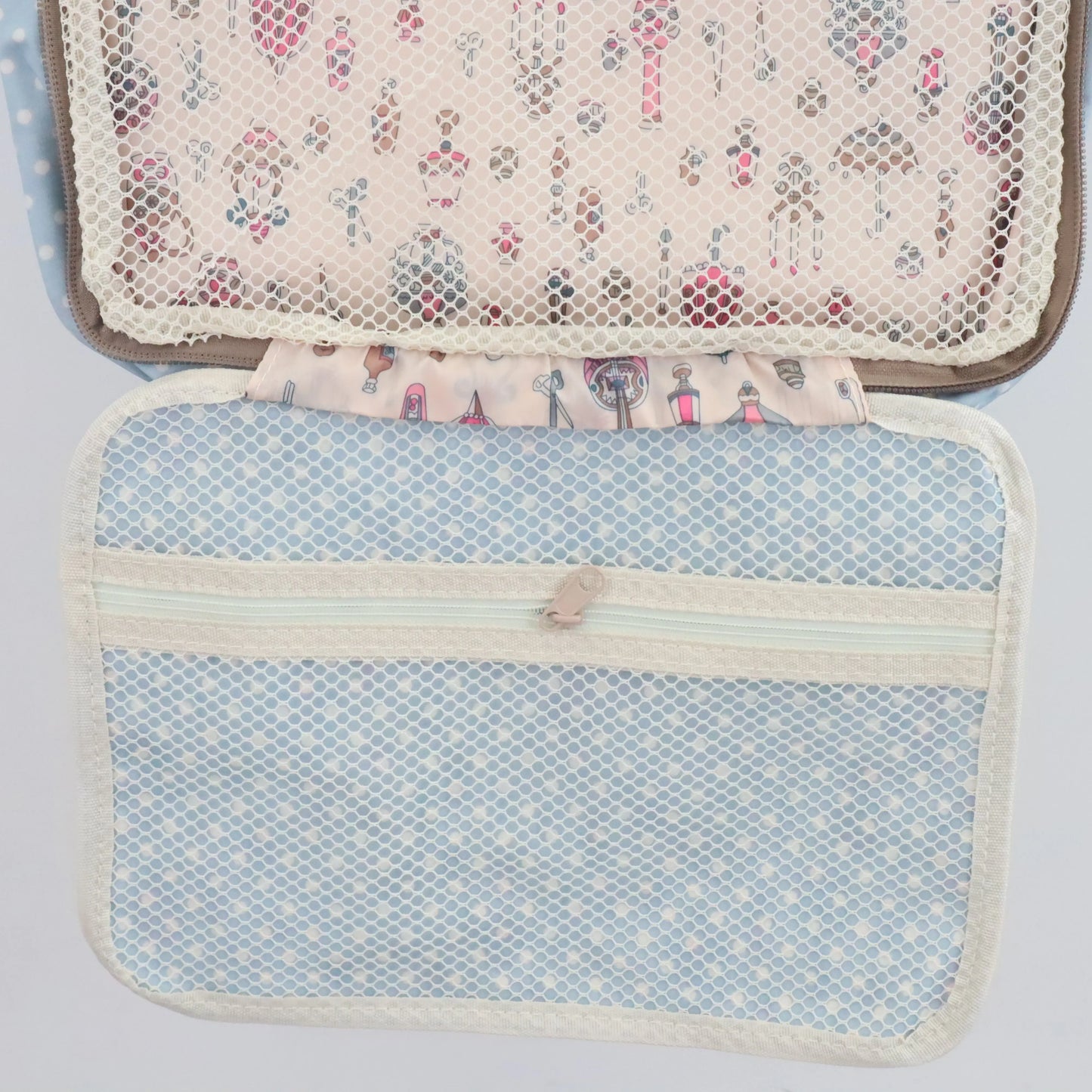 Bags Garden bolso de mano Neceser compartimentos waterproof Lunares Azulado Bags Garden Bags Garden