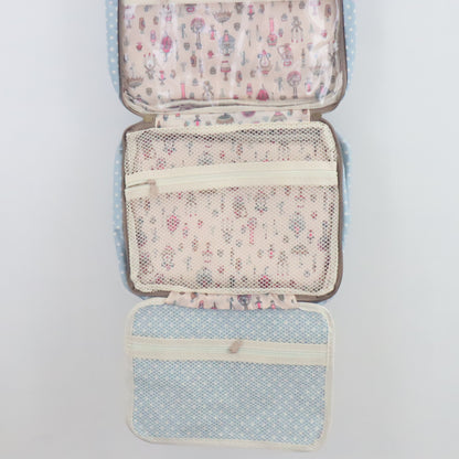 Bags Garden bolso de mano Neceser compartimentos waterproof Lunares Azulado Bags Garden Bags Garden
