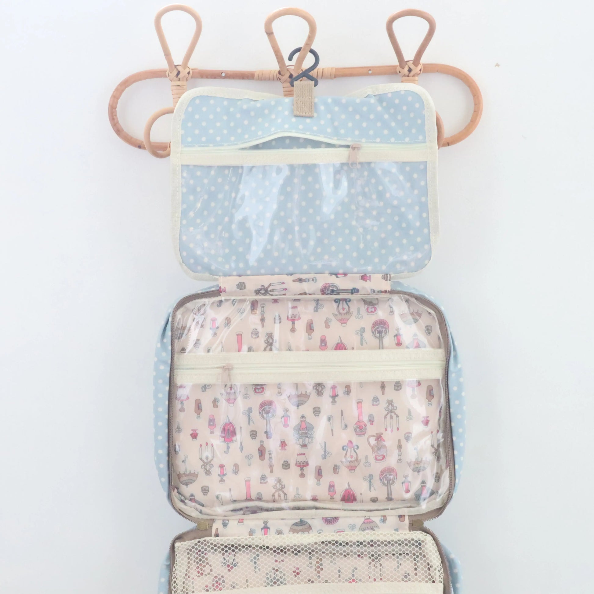 Bags Garden bolso de mano Neceser compartimentos waterproof Lunares Mint Bags Garden Bags Garden