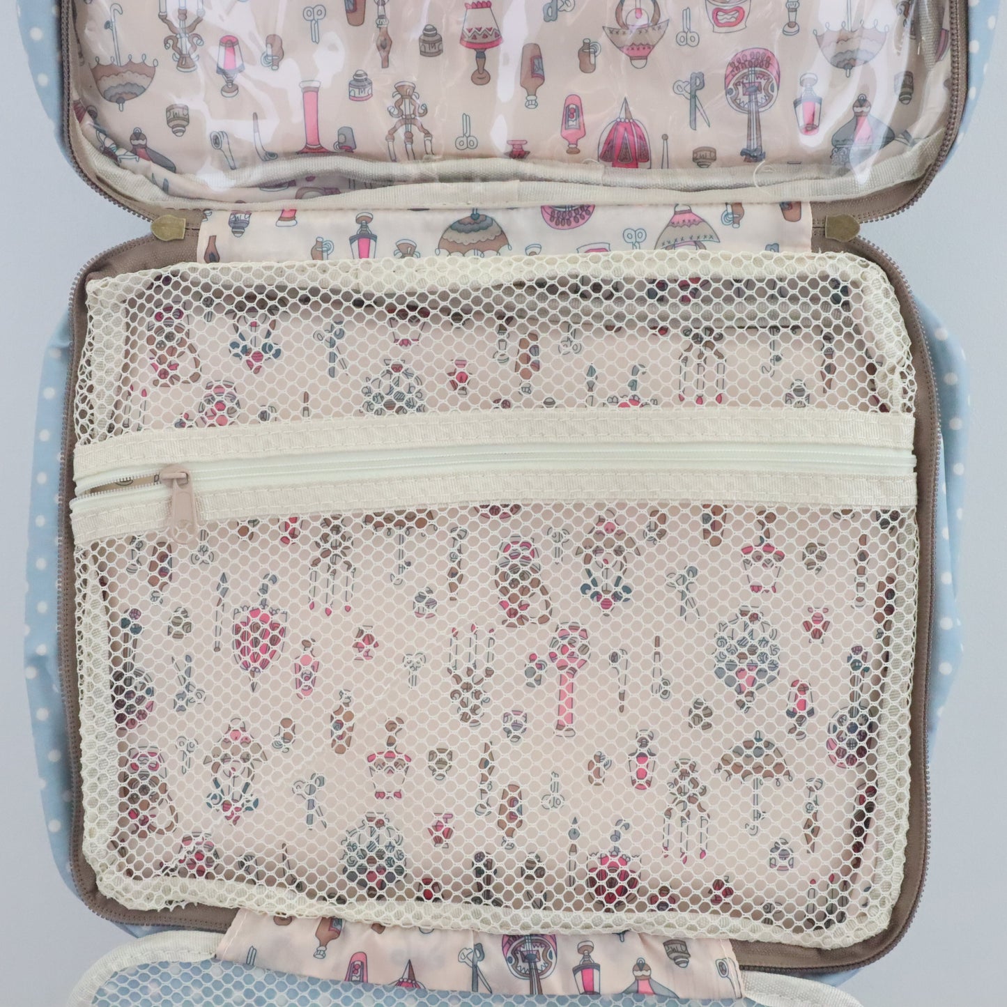 Bags Garden bolso de mano Neceser compartimentos waterproof Lunares Mint Bags Garden Bags Garden