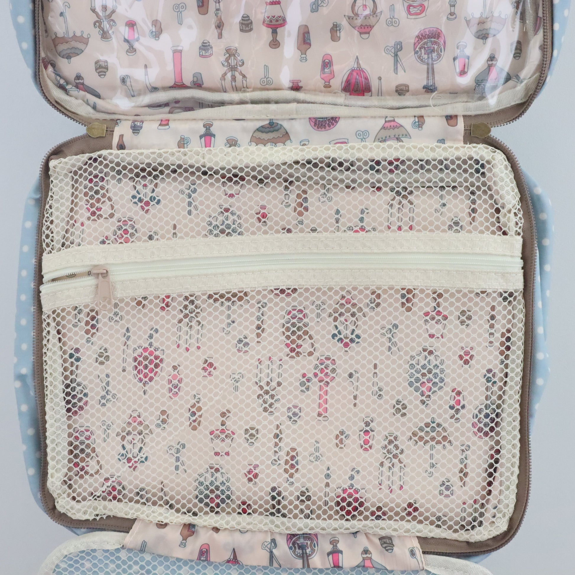 Bags Garden bolso de mano Neceser compartimentos waterproof Lunares Mint Bags Garden Bags Garden