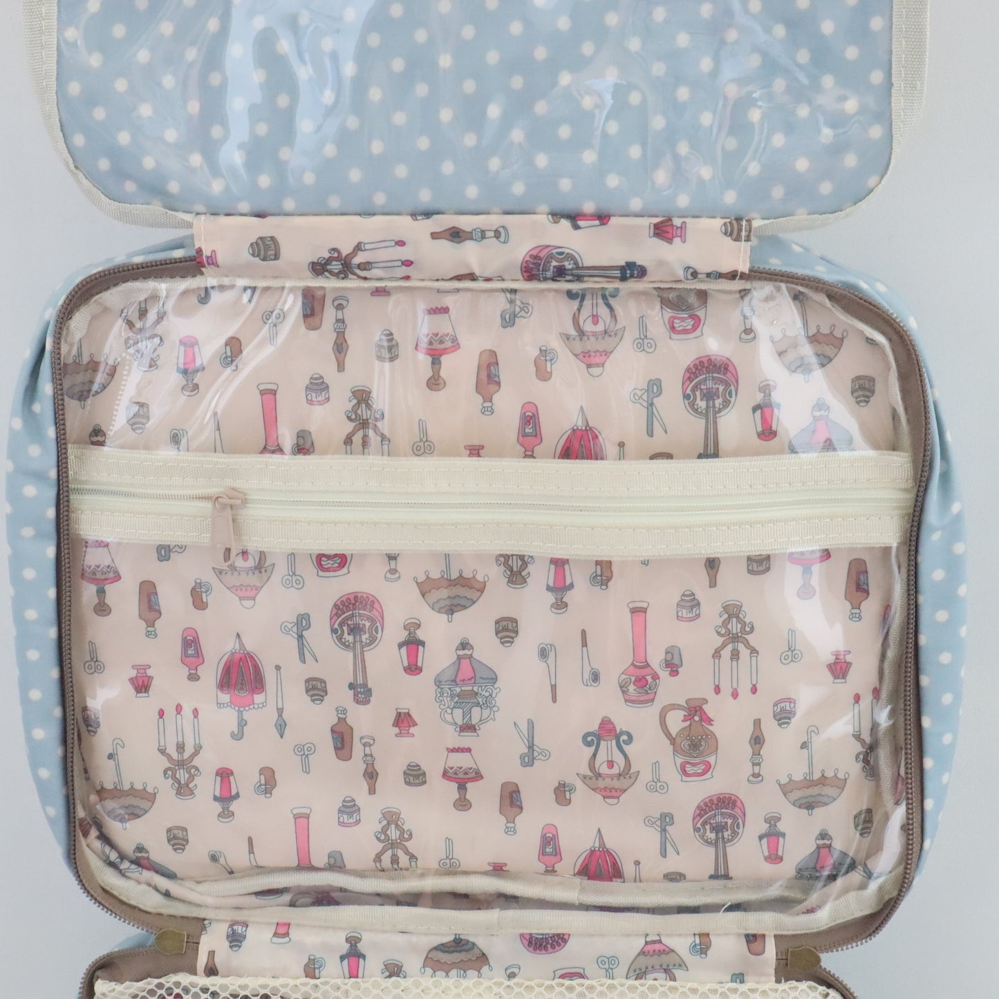 Bags Garden bolso de mano Neceser compartimentos waterproof Lunares Mint Bags Garden Bags Garden