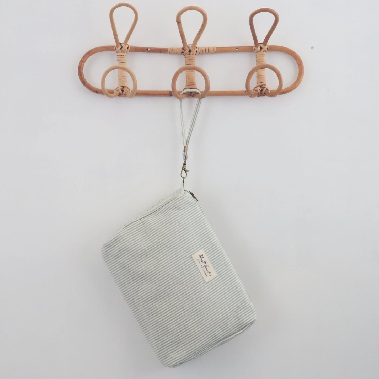 Bags Garden bolso de mano Neceser de algodón Rayas Mint Bags Garden Bags Garden