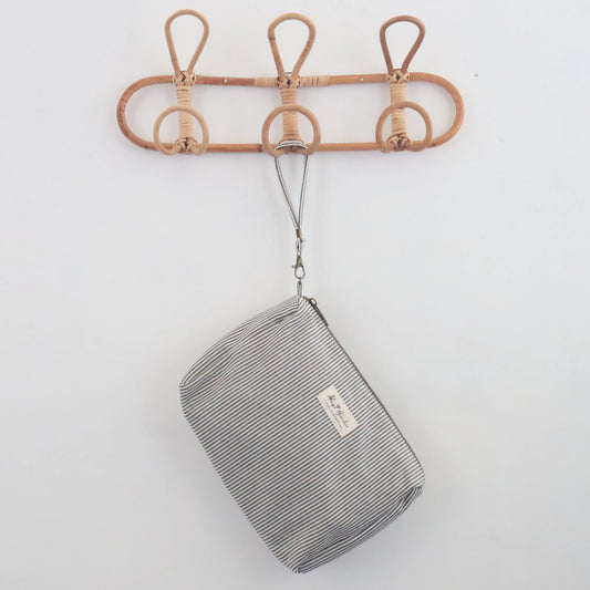 Bags Garden bolso de mano Neceser de algodón Rayas Negro Bags Garden Bags Garden