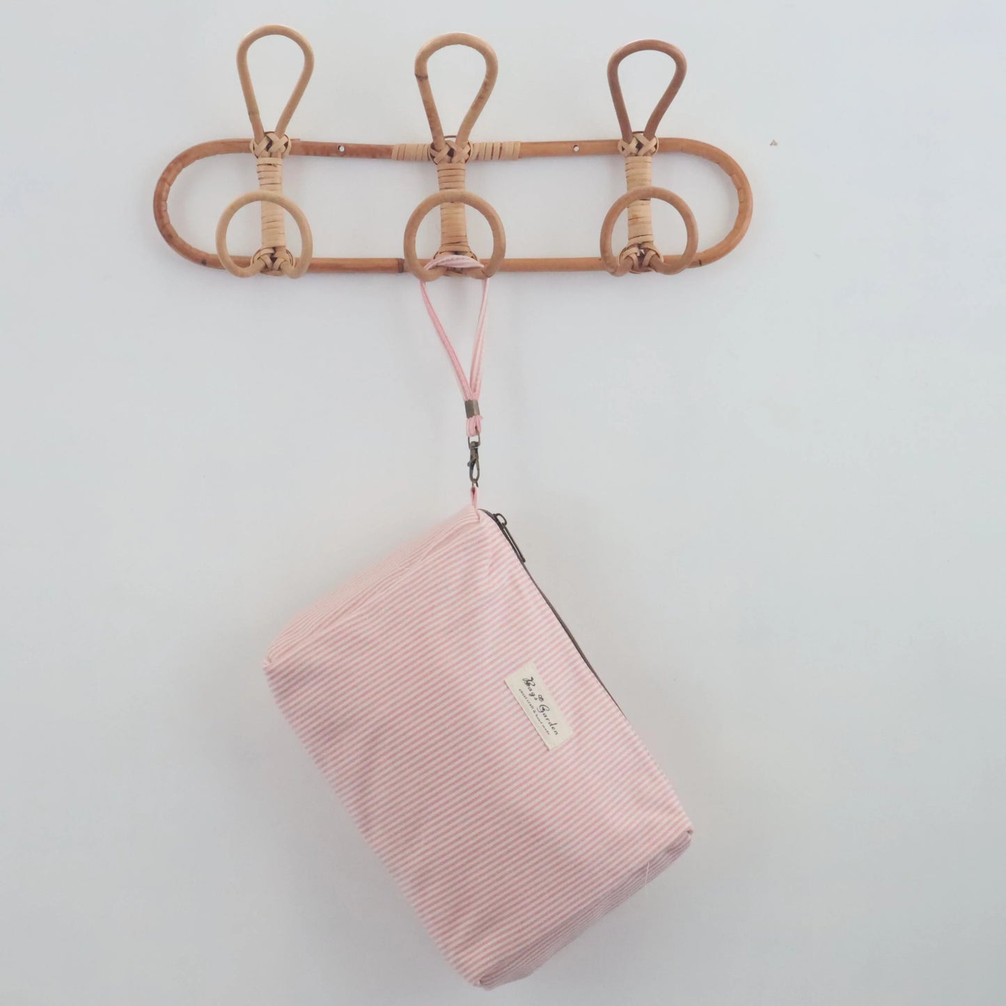 Bags Garden bolso de mano Neceser de algodón Rayas Rosa Bags Garden Bags Garden