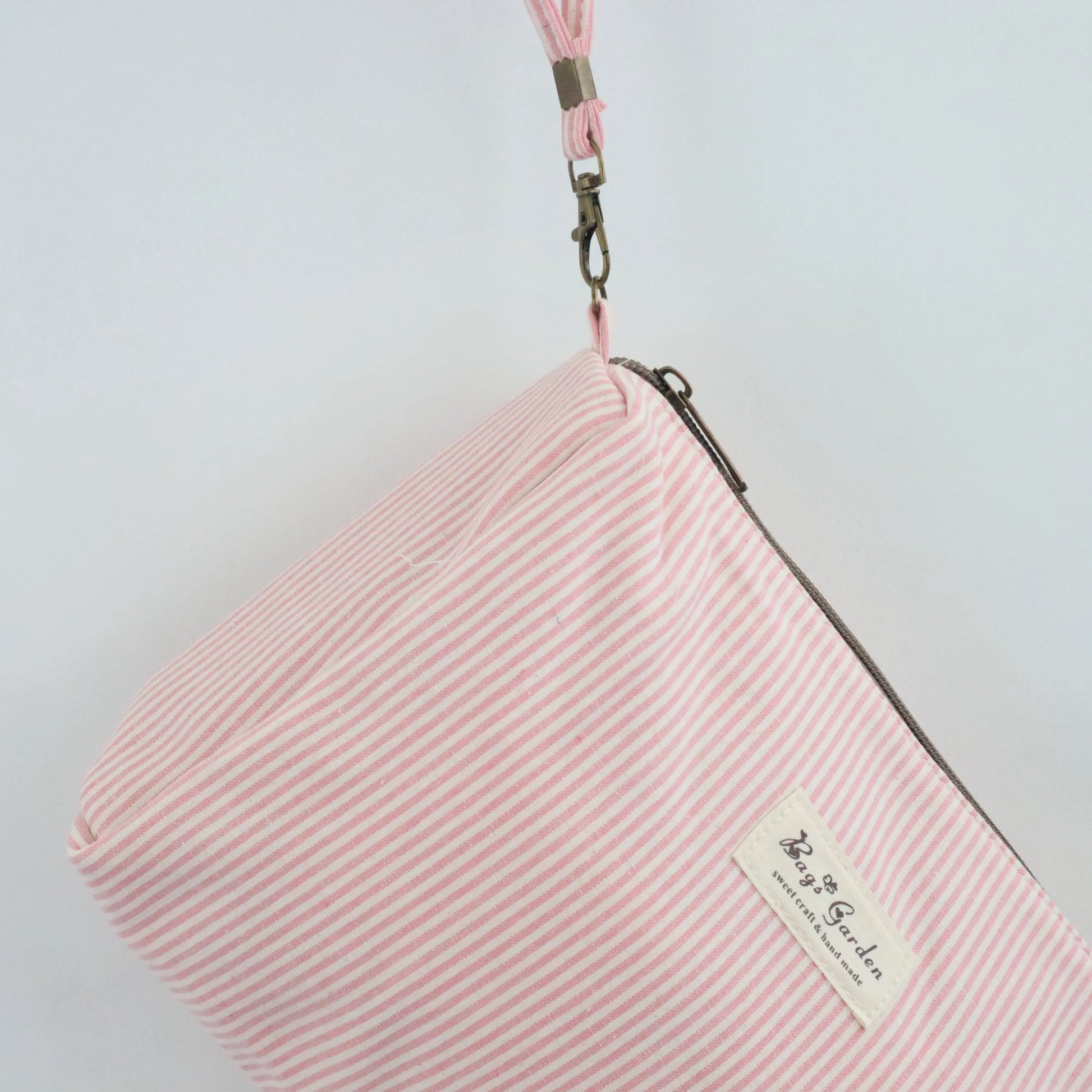 Bags Garden bolso de mano Neceser de algodón Rayas Rosa Bags Garden Bags Garden