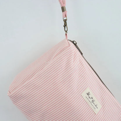 Bags Garden bolso de mano Neceser de algodón Rayas Rosa Bags Garden Bags Garden