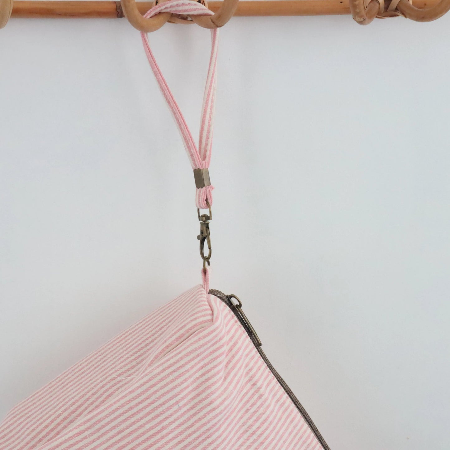 Bags Garden bolso de mano Neceser de algodón Rayas Rosa Bags Garden Bags Garden