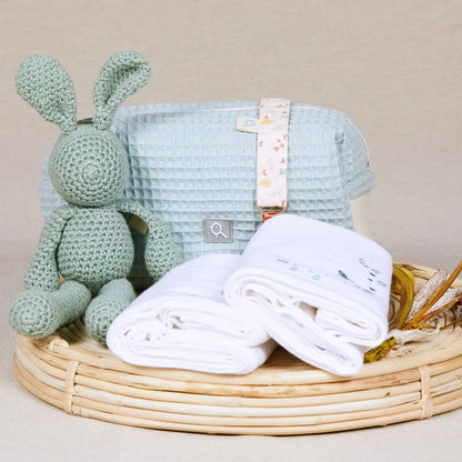 Neceser del bebe Bapum Kids Neceser del bebe Waffle mint para Pañales