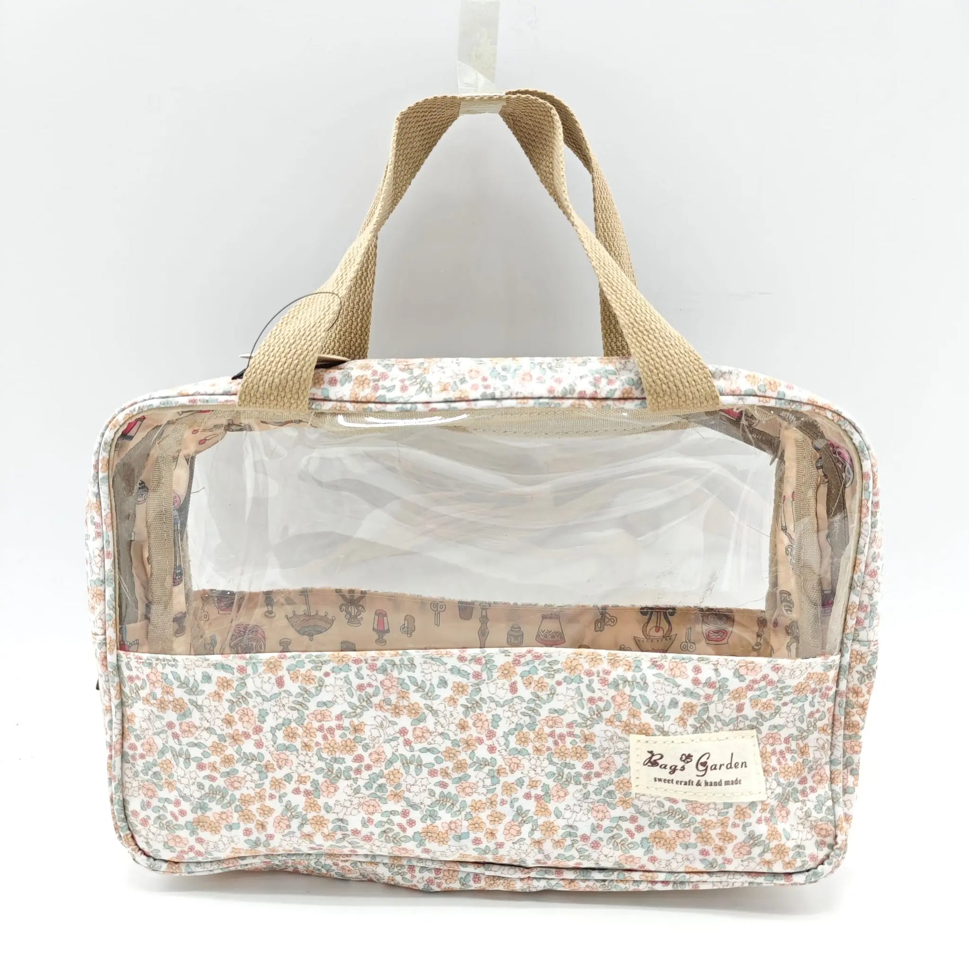 Bags Garden bolso de mano Neceser maquillaje impermeable con doble compartimento Naranja Bags Garden Bags Garden