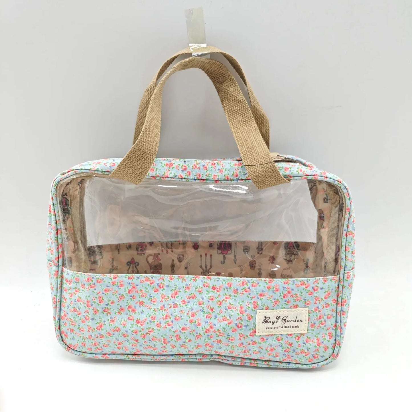 Bags Garden bolso de mano Neceser maquillaje impermeable con doble compartimento Ruibarbo Bags Garden Bags Garden