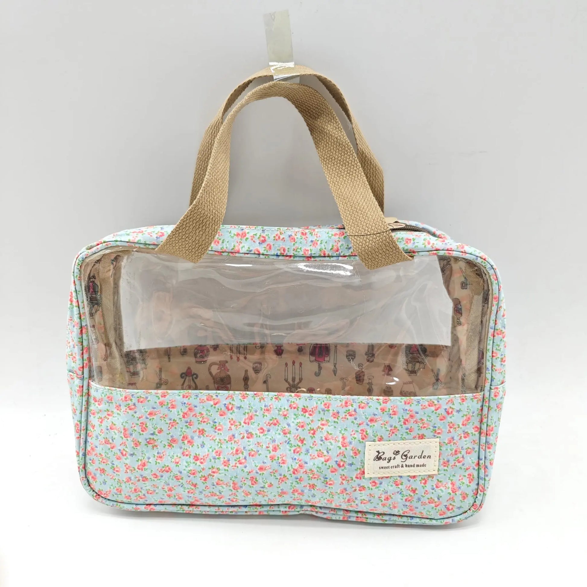 Bags Garden bolso de mano Neceser maquillaje impermeable con doble compartimento Ruibarbo Bags Garden Bags Garden
