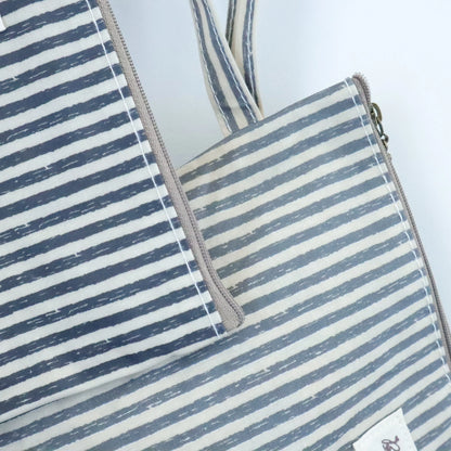 Bags Garden neceser Neceser maxi waterproof Rayas Gris Bags Garden Bags Garden