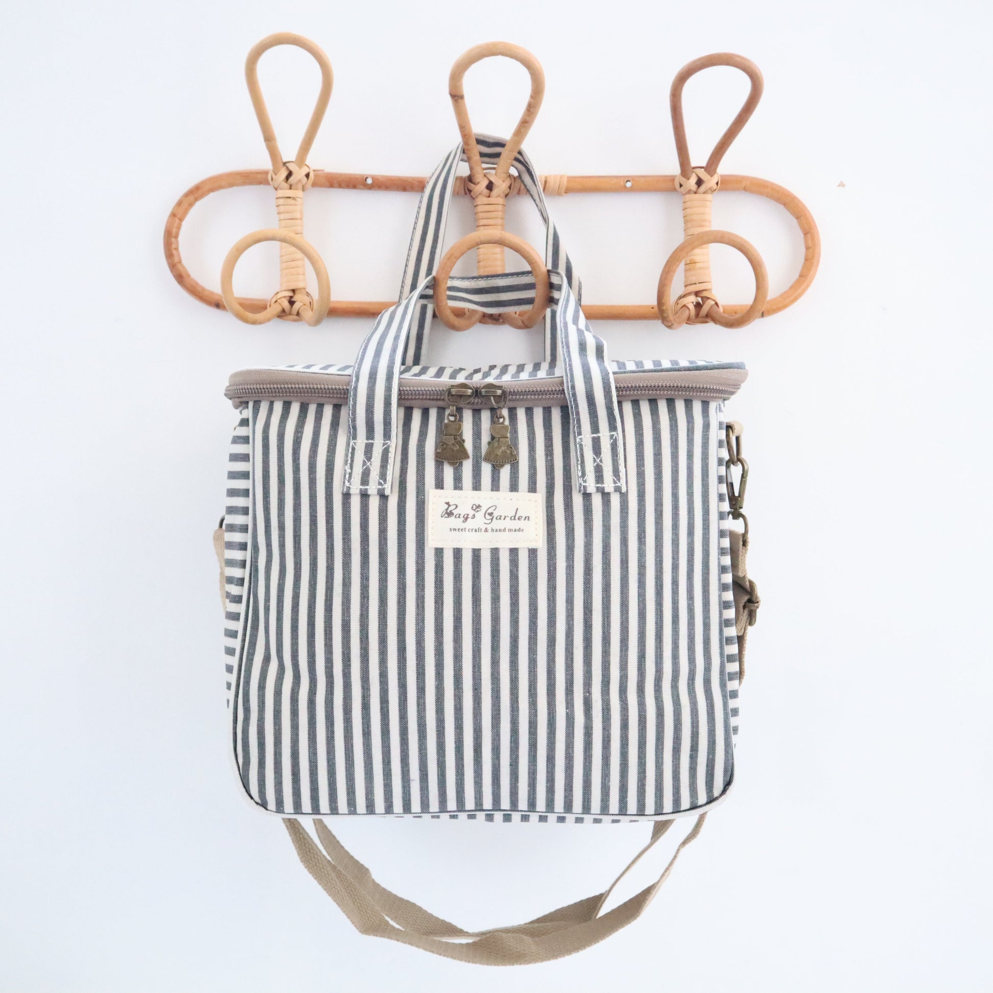 Bags Garden bolso de mano Nevera impermeable Bags Garden cuadrada Negro Bags Garden