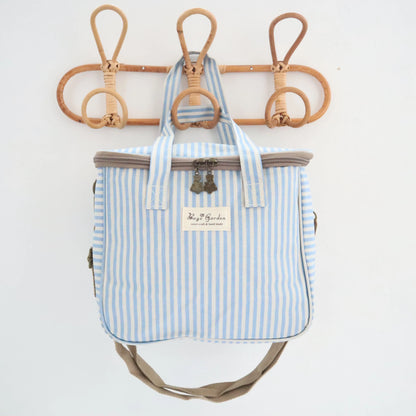 Bags Garden bolso de mano Nevera impermeable Bags Garden cuadrada Rayas Azul Bags Garden