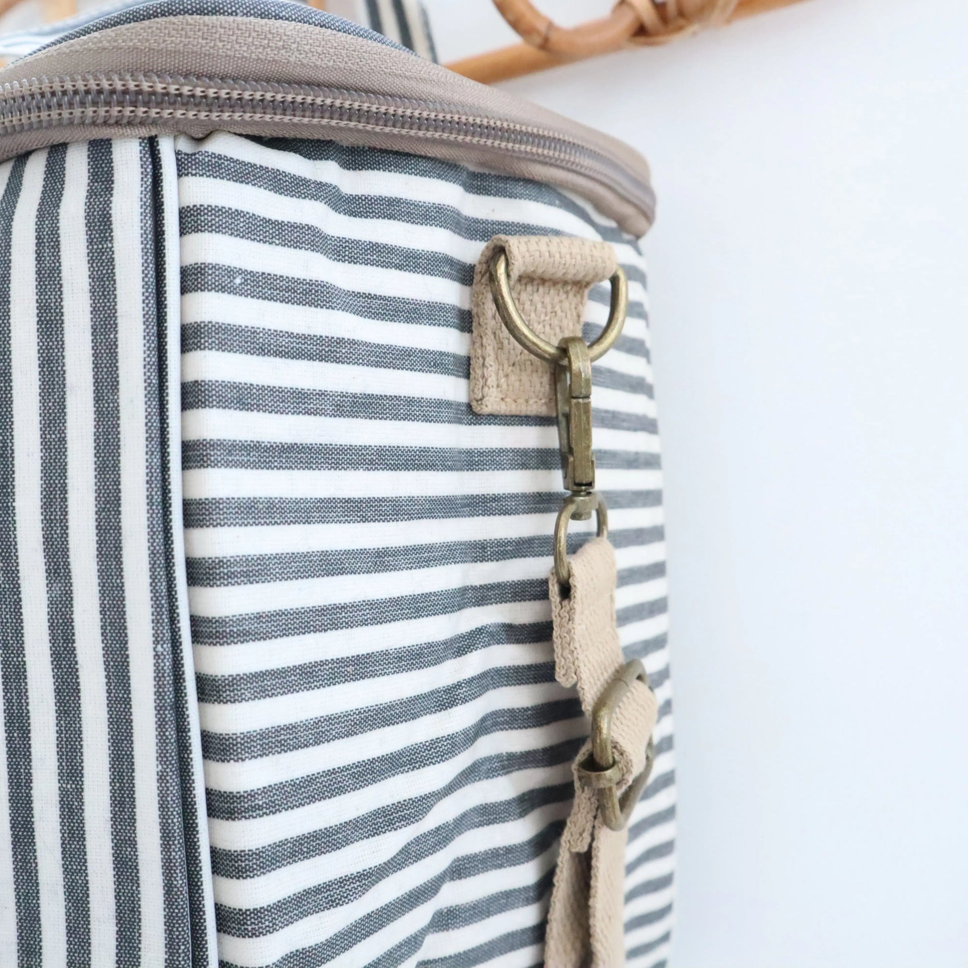 Bags Garden bolso de mano Nevera impermeable Bags Garden cuadrada Rayas Negro Bags Garden