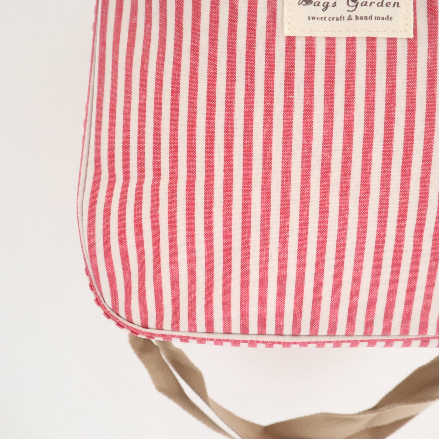 Bags Garden bolso de mano Nevera impermeable Bags Garden cuadrada Rayas Rojo Burdeos Bags Garden