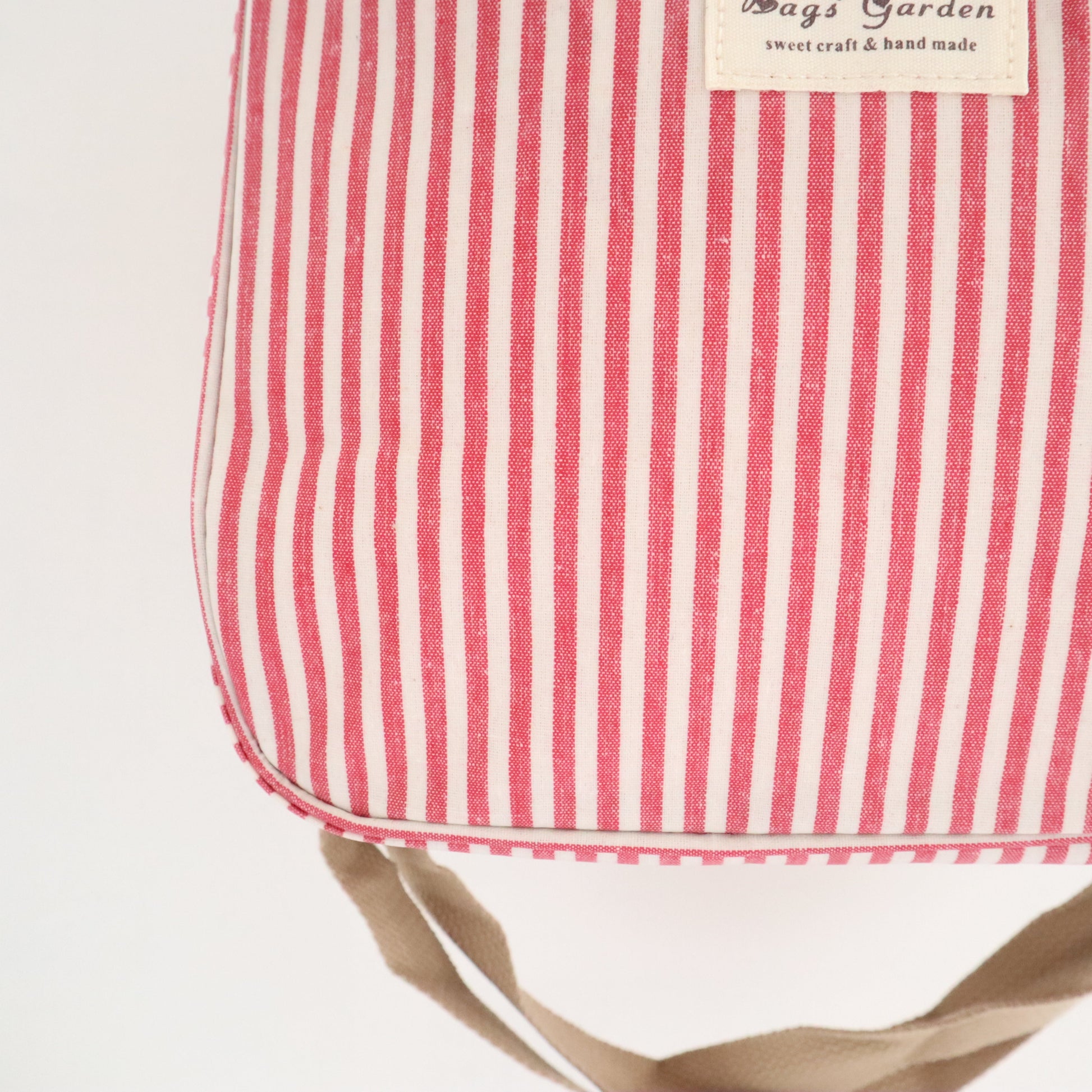 Bags Garden bolso de mano Nevera impermeable Bags Garden cuadrada Rayas Rojo Burdeos Bags Garden