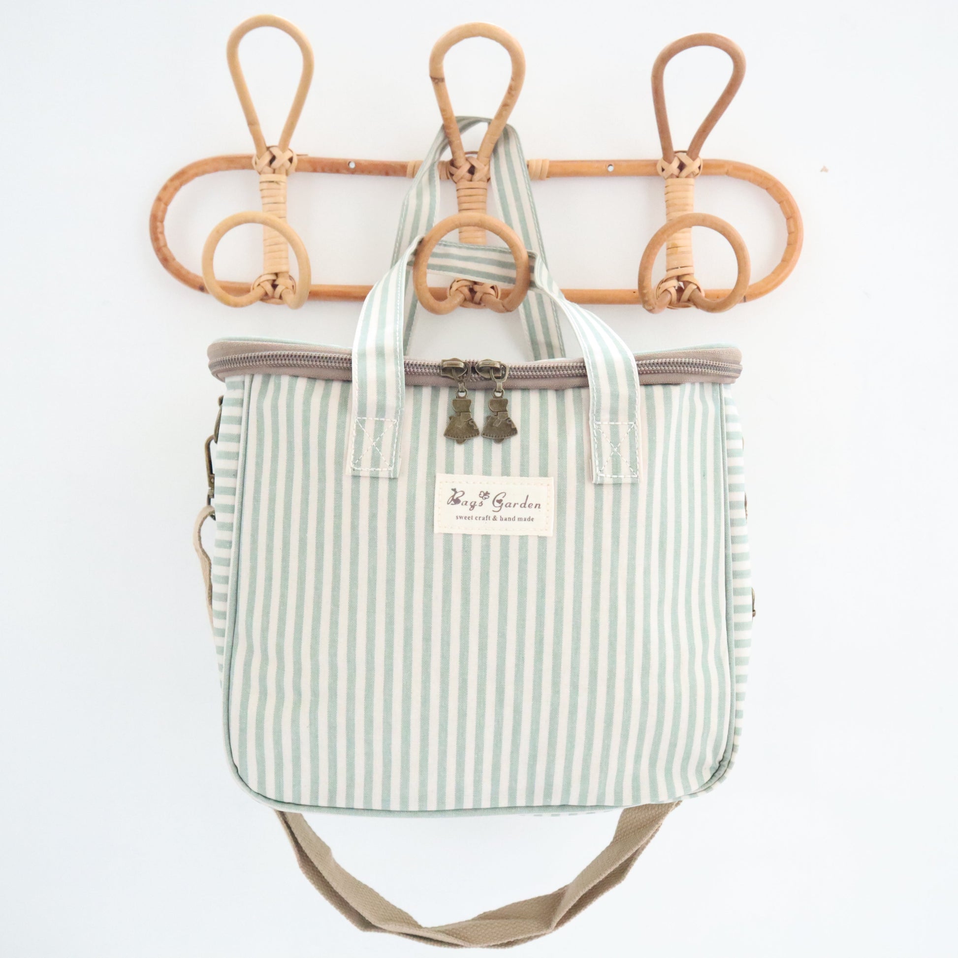 Bags Garden bolso de mano Nevera impermeable Bags Garden cuadrada Verde Mint Bags Garden