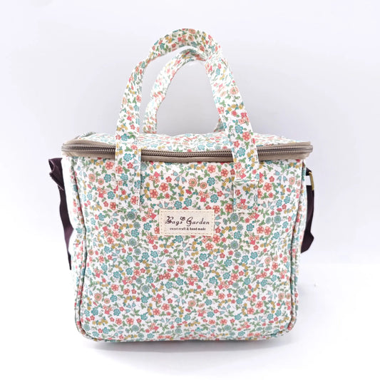 Nevera impermeable cuadrada Bags Garden – Diseño Flores Cilantro